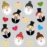 seamless wedding pattern background
