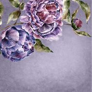 Background with flowers Watercolor illustration N4