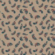colorful feathers seamless pattern N7