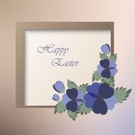 Template card with spring flowers N17