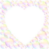 Soap Bubbles Heart Frame Love