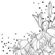 Romantic floral background for wedding funeral birthday invit N2