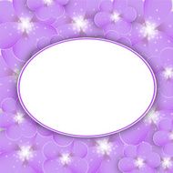 Purple floral frame