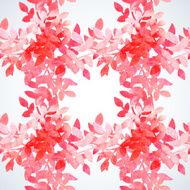 Romantic watercolor pattern with leaves