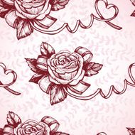 Romantic seamless with roses for Valentine's Day