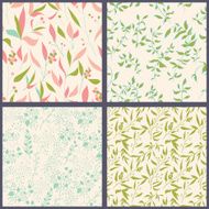 Set of floral seamles patterns N8