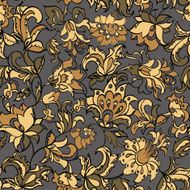 ethnic flowers seamless vector pattern for textile N2