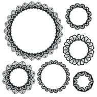 Set of crochet lacy frames N5