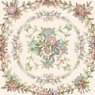 Circular seamless pattern