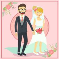 Wedding Couple Holding Hand