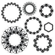 Set of crochet lacy frames N6