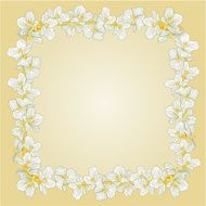 Golden frame with Jasmine vector