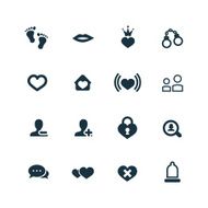 couple love icons set N5