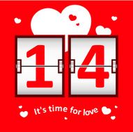 Vector valentine&#039;s day date scoreboard N2