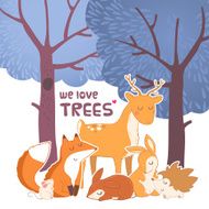 Animals in the woods N2