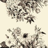 Hand drawn floral card N2