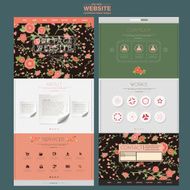 adorable floral one page website design template