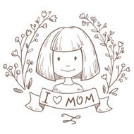 Greeting card with mother N2