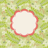 Floral greeting card with frame N2