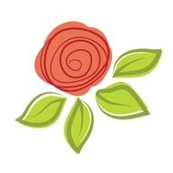 Abstract rose flower Vector illustration