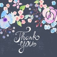 Invitation card with watercolor flowers for your wedding day N32