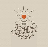 Happy Valentines day typography