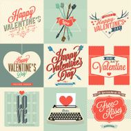 Happy Valentines day typographic backgrounds