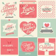 9 retro typographyc valentines day cards