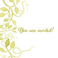 Wedding invitation watercolor N2