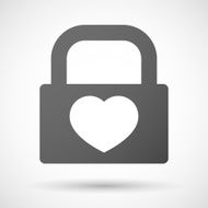 Lock icon with a heart