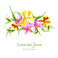 Iris watercolor can be used as greeting card N17