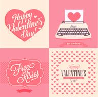 Retro Vintage Valentine cards