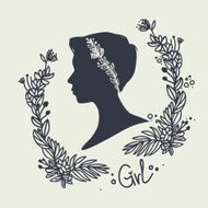 silhouette of a girl with short hair N2