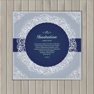 Decorative floral frame for invitation