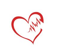 Vector of Broken heart outline isolated on white N2