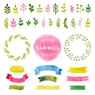 Vector watercolor collection N2