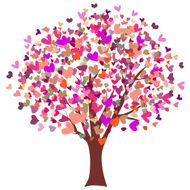 Colorful Hearts Tree