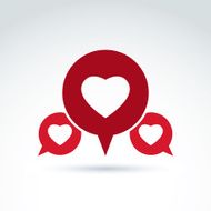 Round family consultation symbol heart shape