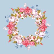 Invitation Card with Floral Wreath N3