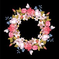 Invitation Card with Floral Wreath N4