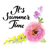 It&#039;s summer time lettering