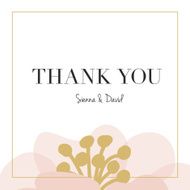 Thank You Card with one big blooming flower