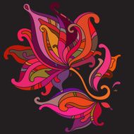 Beautiful vector colorful graphic flower