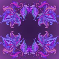 Vector background with ornament of the graphic flowers N10
