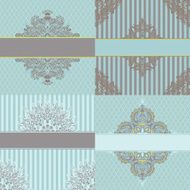 Vintage cards vector designs set