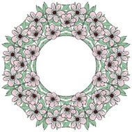 Vintage vector flower frame N60