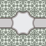 Vintage vector flower frame N64