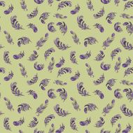 colorful feathers seamless retro pattern