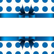 Background with blue bow