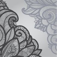 gray outline floral on light